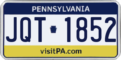 PA license plate JQT1852