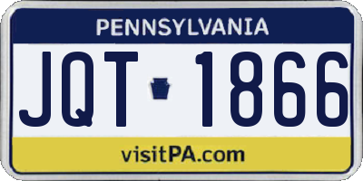PA license plate JQT1866