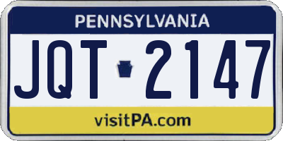 PA license plate JQT2147