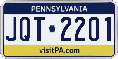 PA license plate JQT2201