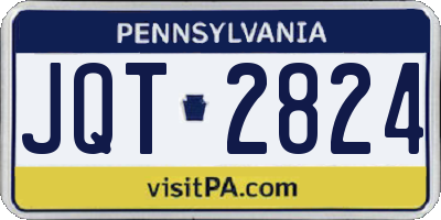 PA license plate JQT2824