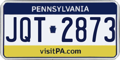 PA license plate JQT2873