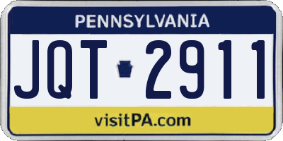 PA license plate JQT2911
