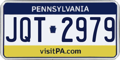 PA license plate JQT2979
