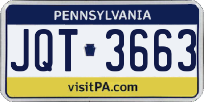 PA license plate JQT3663