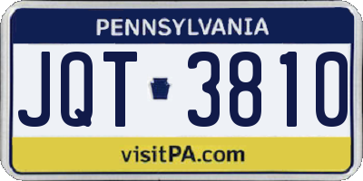 PA license plate JQT3810