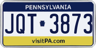 PA license plate JQT3873