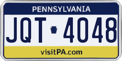 PA license plate JQT4048