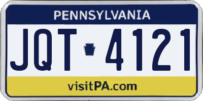 PA license plate JQT4121