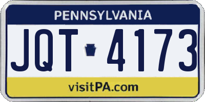 PA license plate JQT4173