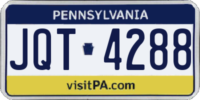 PA license plate JQT4288