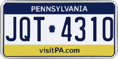 PA license plate JQT4310