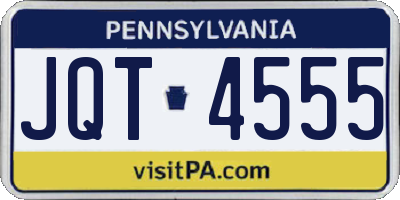 PA license plate JQT4555