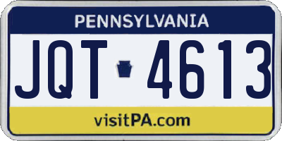 PA license plate JQT4613