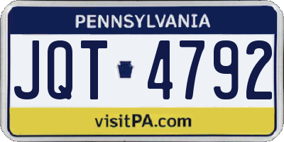 PA license plate JQT4792