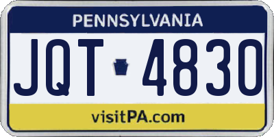 PA license plate JQT4830