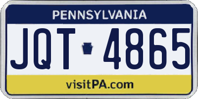 PA license plate JQT4865