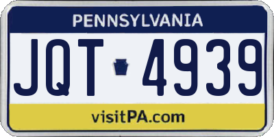 PA license plate JQT4939