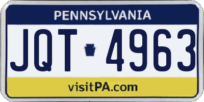 PA license plate JQT4963