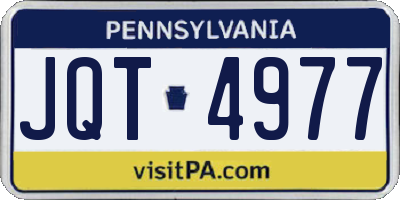 PA license plate JQT4977