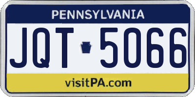PA license plate JQT5066