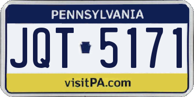 PA license plate JQT5171