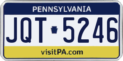 PA license plate JQT5246