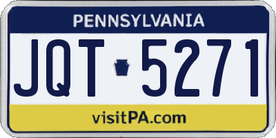 PA license plate JQT5271