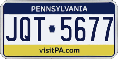 PA license plate JQT5677