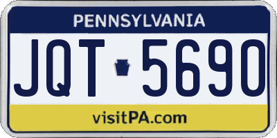 PA license plate JQT5690