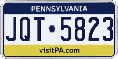 PA license plate JQT5823