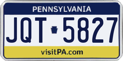 PA license plate JQT5827
