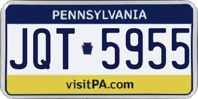 PA license plate JQT5955