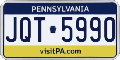 PA license plate JQT5990
