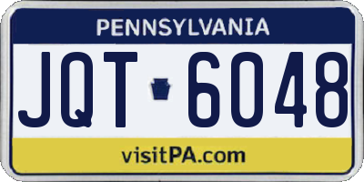 PA license plate JQT6048