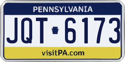 PA license plate JQT6173