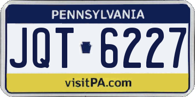PA license plate JQT6227
