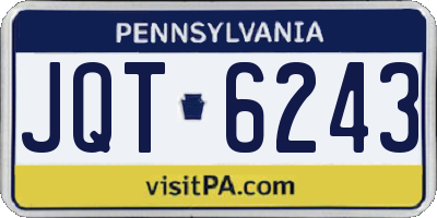 PA license plate JQT6243