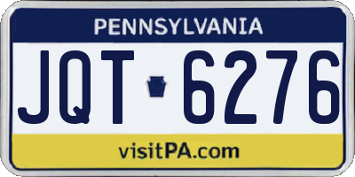 PA license plate JQT6276