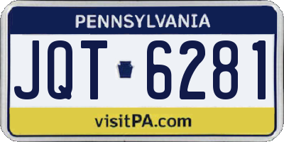 PA license plate JQT6281