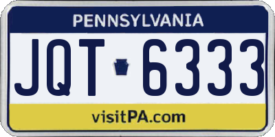 PA license plate JQT6333