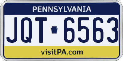 PA license plate JQT6563