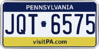 PA license plate JQT6575