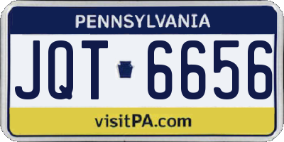 PA license plate JQT6656