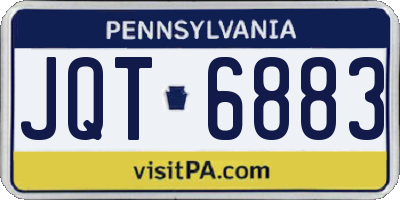 PA license plate JQT6883
