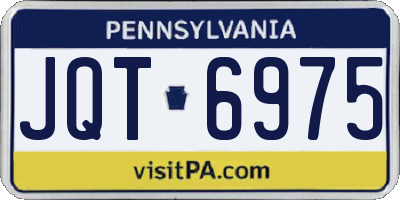 PA license plate JQT6975