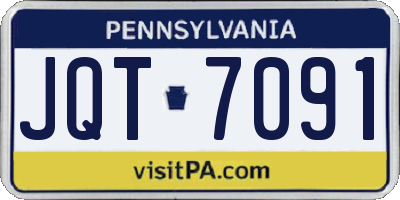 PA license plate JQT7091