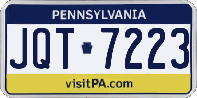 PA license plate JQT7223