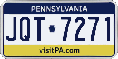PA license plate JQT7271