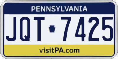 PA license plate JQT7425